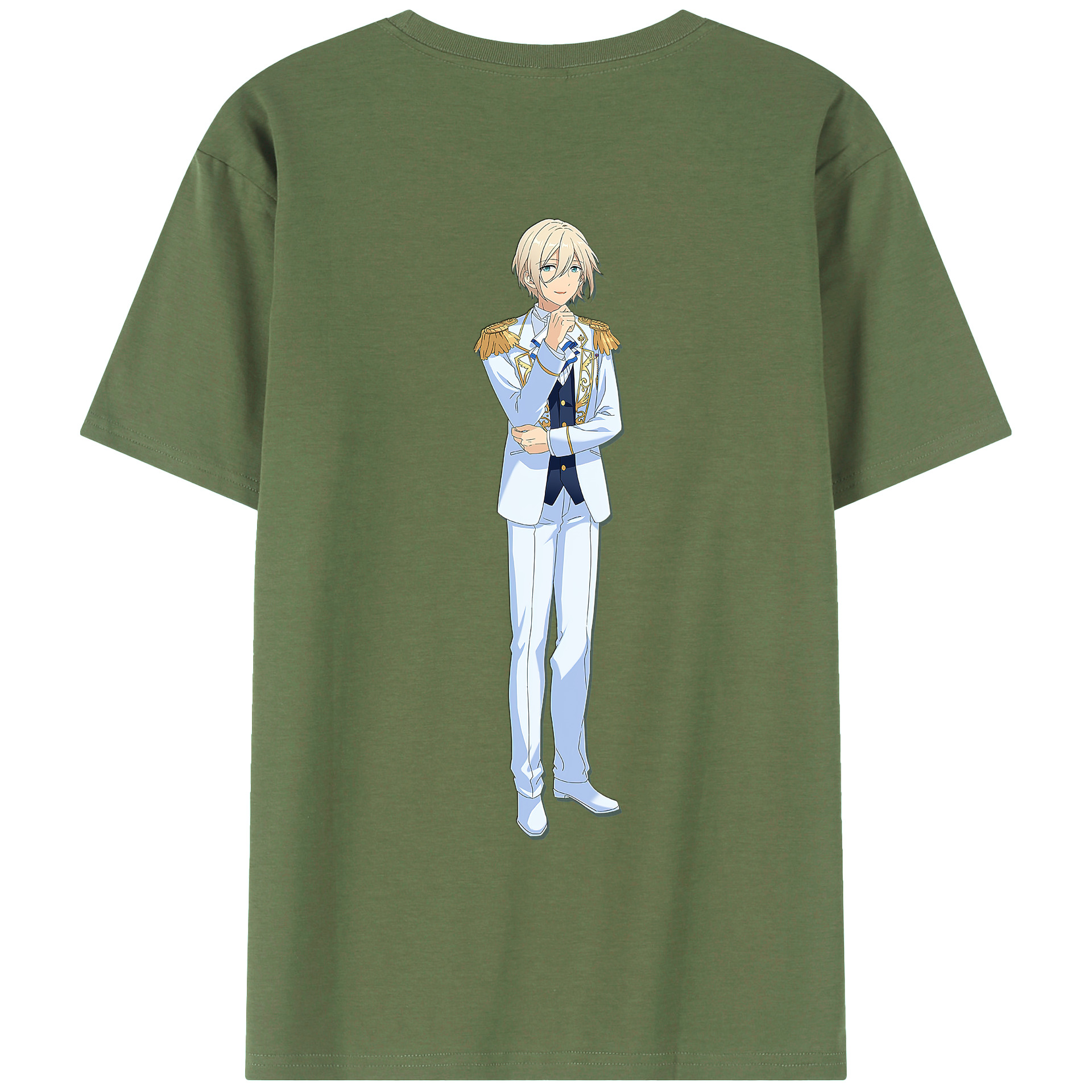（画像用） あんさんぶるスターズ! Ensemble Stars 綿100％ メンズ半袖Tシャツ（バックプリント） 通気性